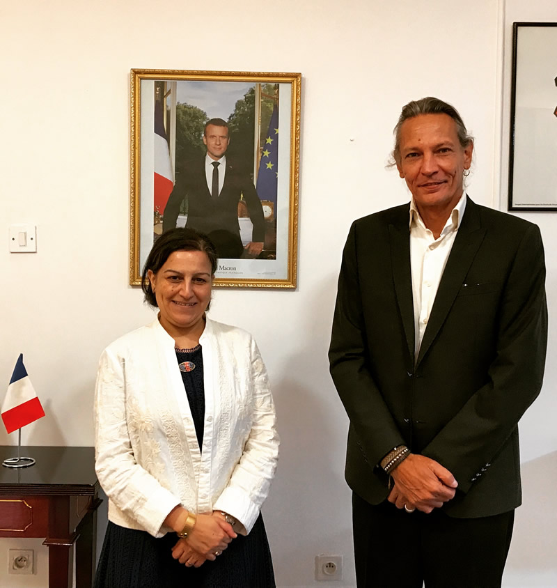Her Excellency the Ambassador of France in Sudan, and @THEOCEANROAMER at the embassy in Khartoum